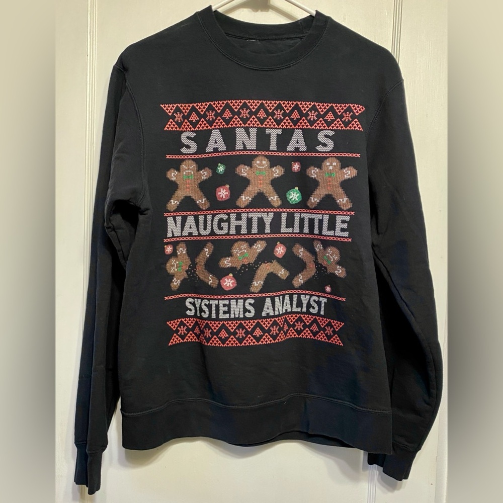 Santa’s Naughty Little Systems Analyst Christmas Sweatshirt Ugly XMAS Sweater